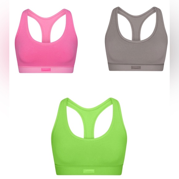 Skims Jerseys Cotton Racerback Bra Pack - Picture 1 of 4